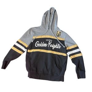 Mitchell & Ness Gray and Black Hoodie with Gold Accents
